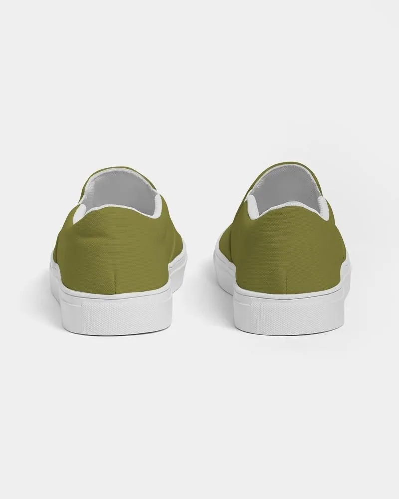 Medium Dark Midtone Yellow Slip-On Canvas Sneakers | Women's | C0M0Y80K60